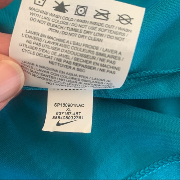 Nike Dri-Fit Teal Polo Golf Shirt Men's XL Ovarian "Cancer Support Community" - Picture 6 of 7